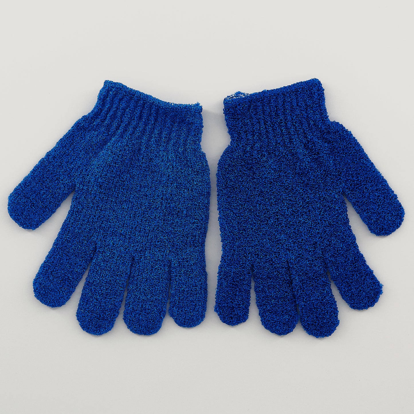 EXFOLIATING GLOVES (WHITE/BLUE)