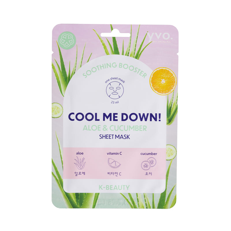 COOL ME DOWN! SOOTHING BOOSTER ALOE & CUCUMBER SHEET MASK