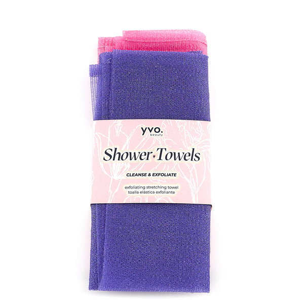 SHOWER TOWELS (PURPLE/PINK)