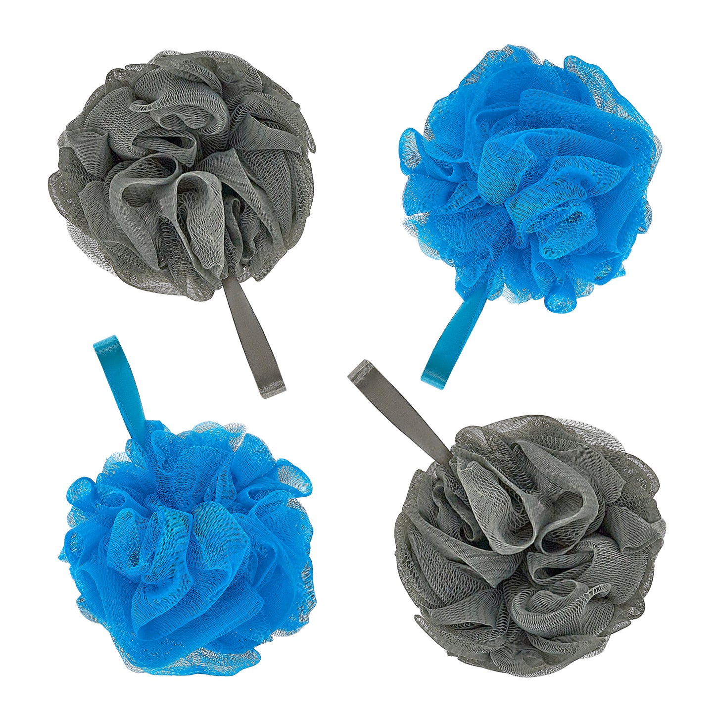 MESH SPONGES 4 PK (BLUE / GREY)