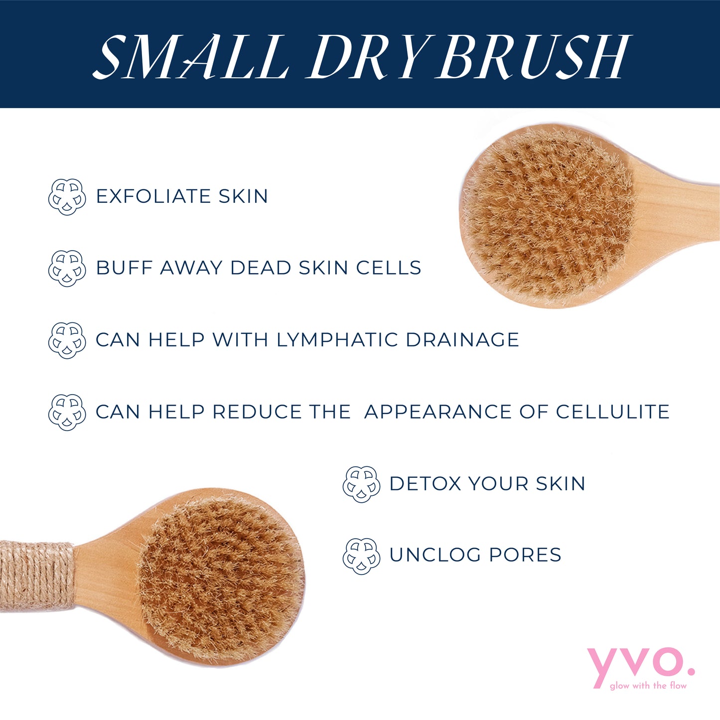 SMALL HANDLE EXFOLIATING DRY BRUSH