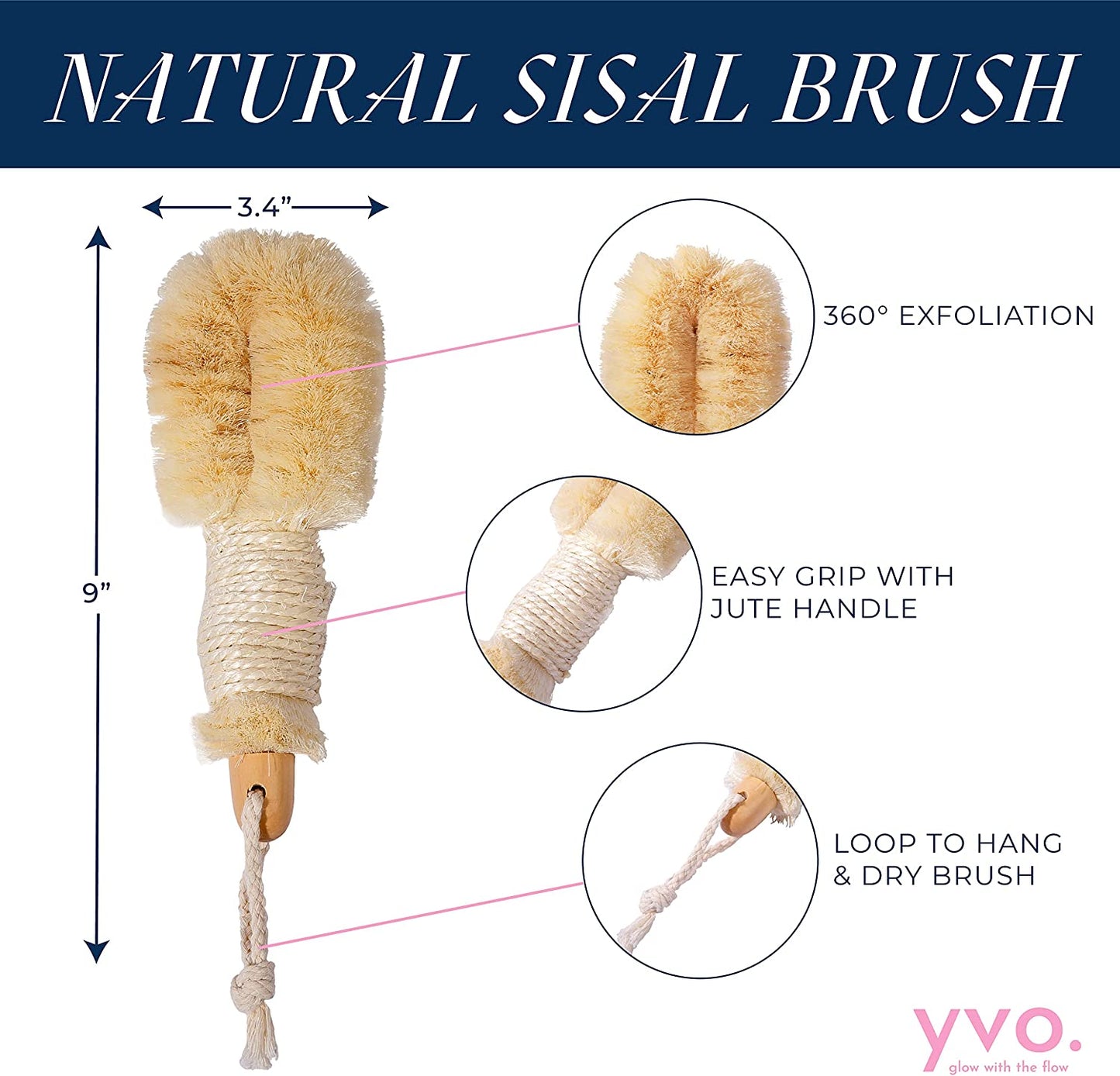 SISAL EXFOLIATING DRY BRUSH