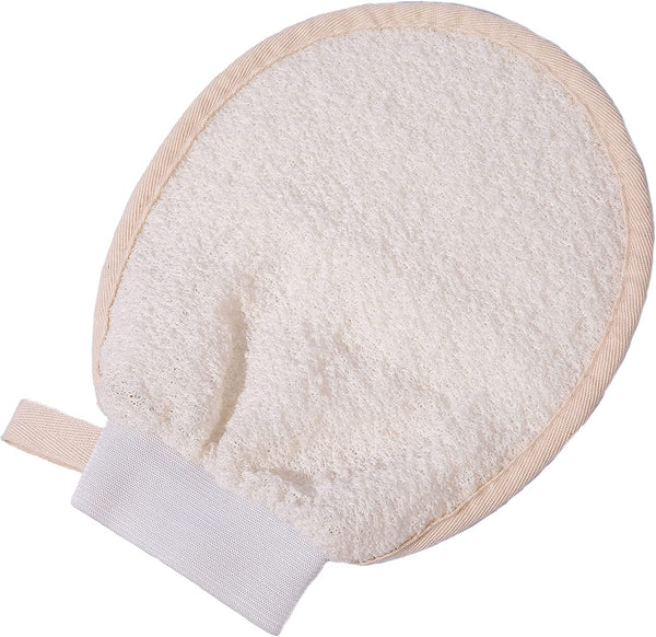 TWO SIDED ORGANIC COTTON & TERRY CLOTH EXFOLIATING BODY MITT