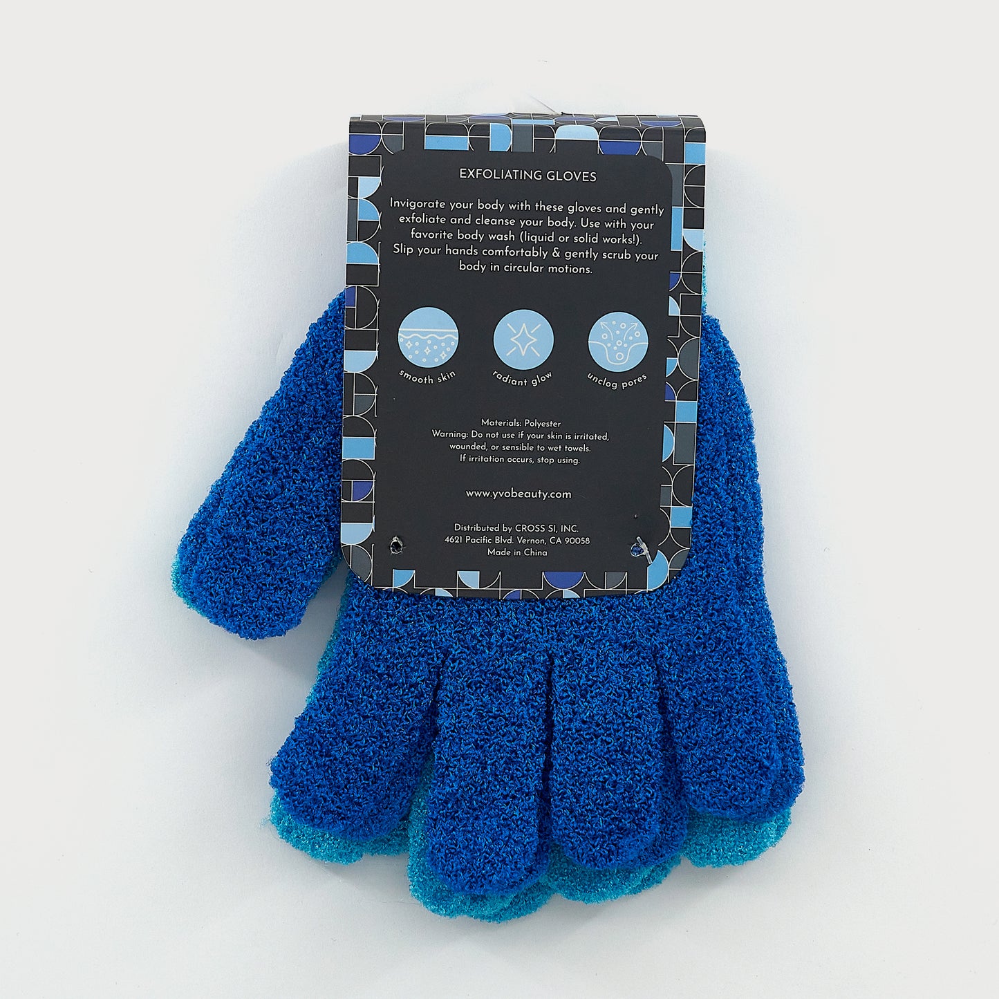 EXFOLIATING GLOVES (BLUE / LIGHT BLUE)