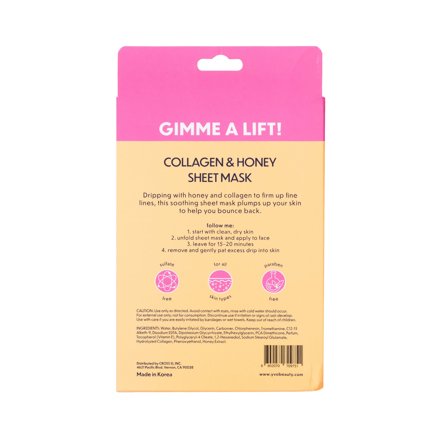 GIMME A LIFT! FIRMING BOOSTER COLLAGEN & HONEY SHEET MASK