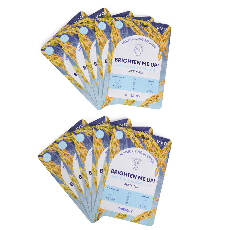 BRIGHTEN ME UP! MOISTURIZING BOOSTER RICE & HYALURONIC ACID SHEET MASK