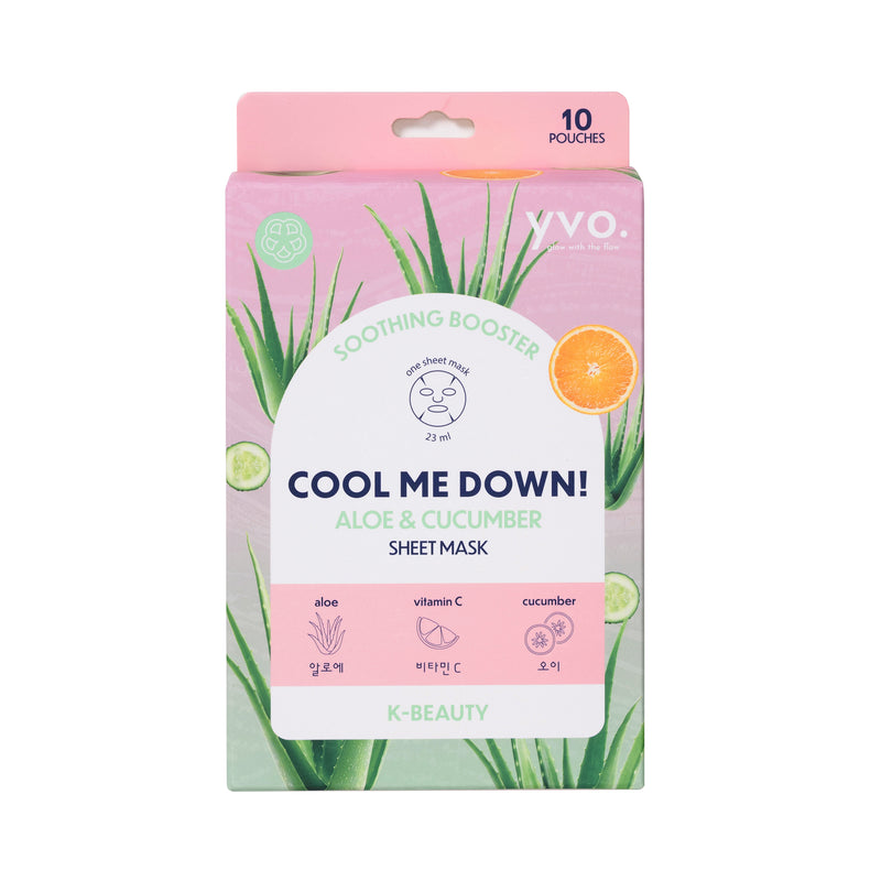 COOL ME DOWN! SOOTHING BOOSTER ALOE & CUCUMBER SHEET MASK