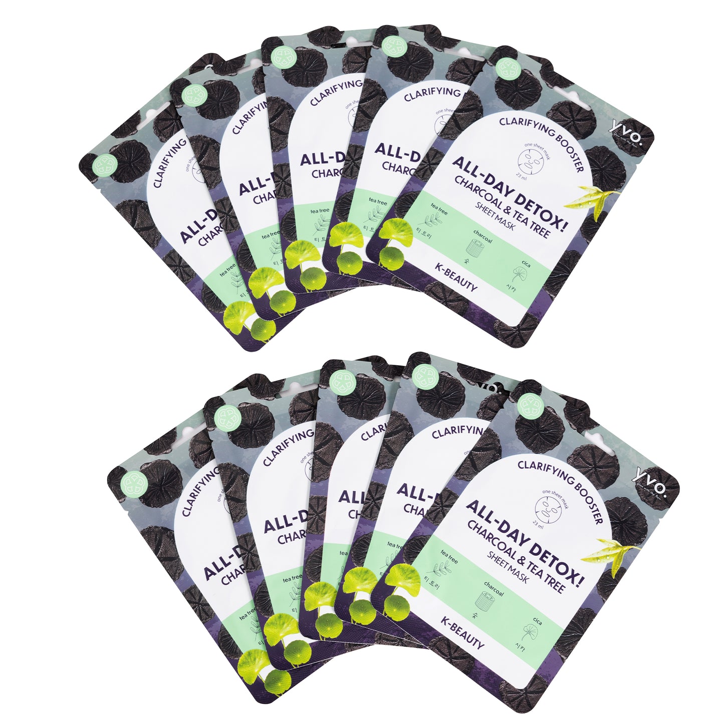 ALL DAY DETOX! CLARIFYING BOOSTER CHARCOAL & TEA TREE SHEET MASK