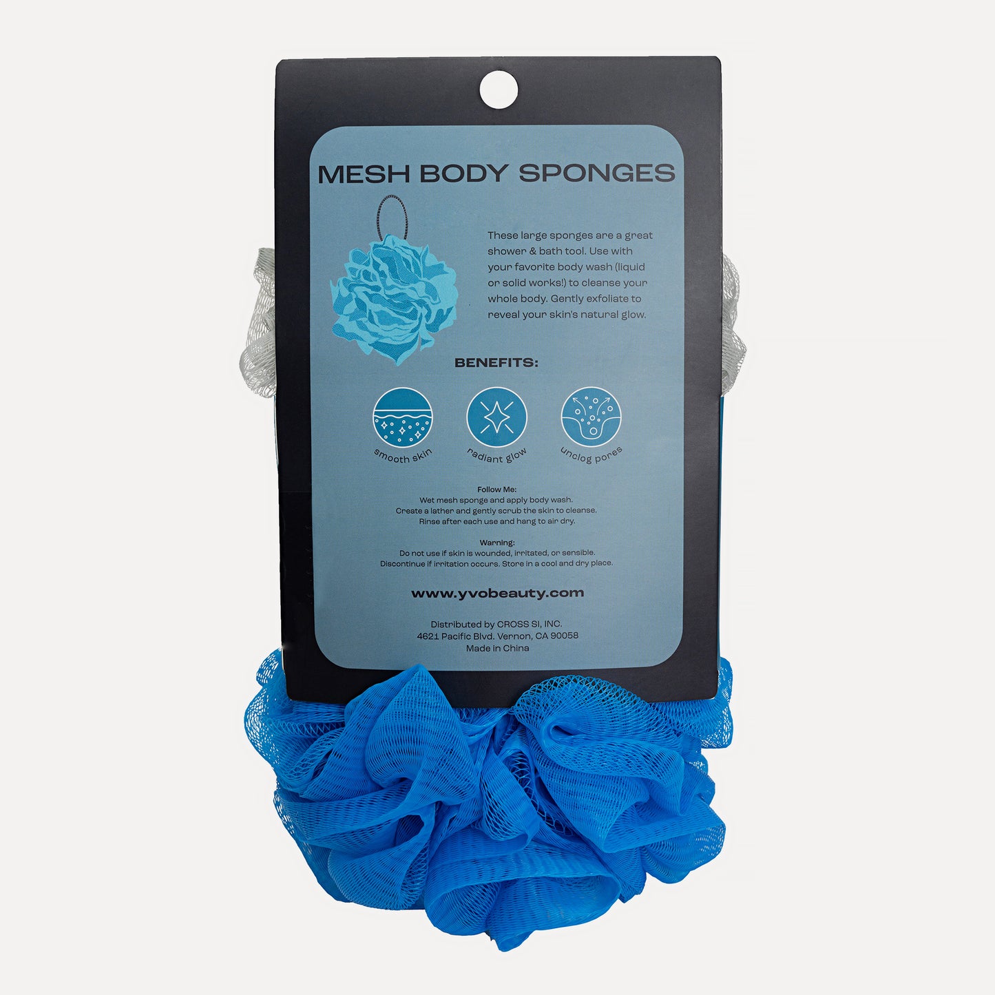 MESH SPONGES 2 PK (GREY / BLUE)