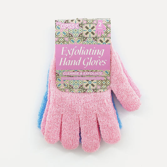 EXFOLIATING GLOVES ( PINK / BLUE )