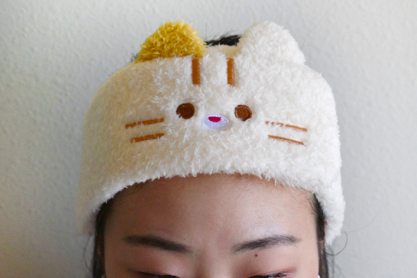 Purrfect Cat - Everyday Velcro Spa Headband (White)