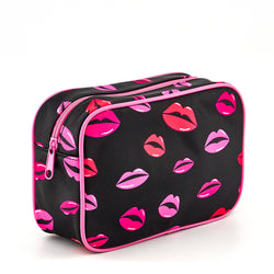 Lips – Carry-All Rectangle Pouch (BLACK / PINK)