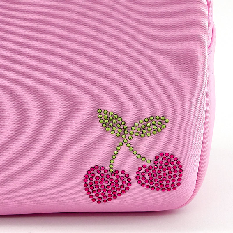 Rhinestone Cherry – Carry-All Rectangle Pouch (PINK)