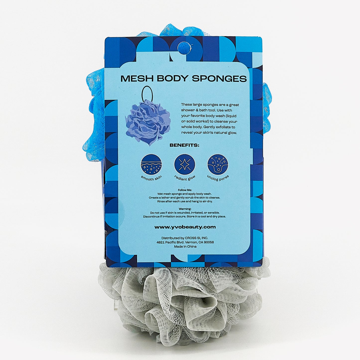 MESH SPONGES 2 PK (BLUE / GREY)