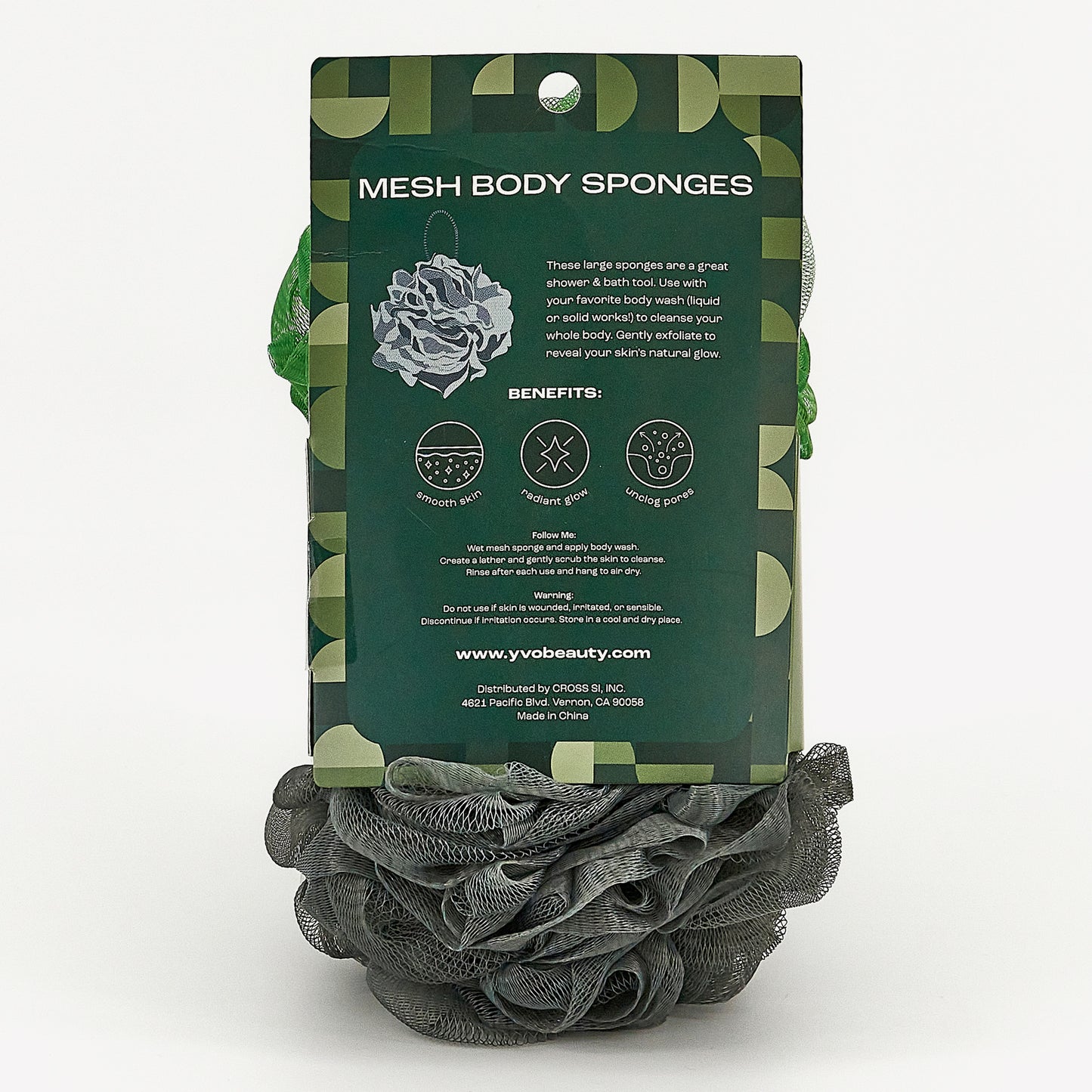 MESH SPONGES 2 PK (GREEN / CHARCOAL)