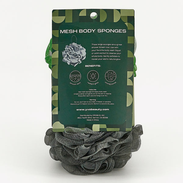 MESH SPONGES 2 PK (GREEN / CHARCOAL)