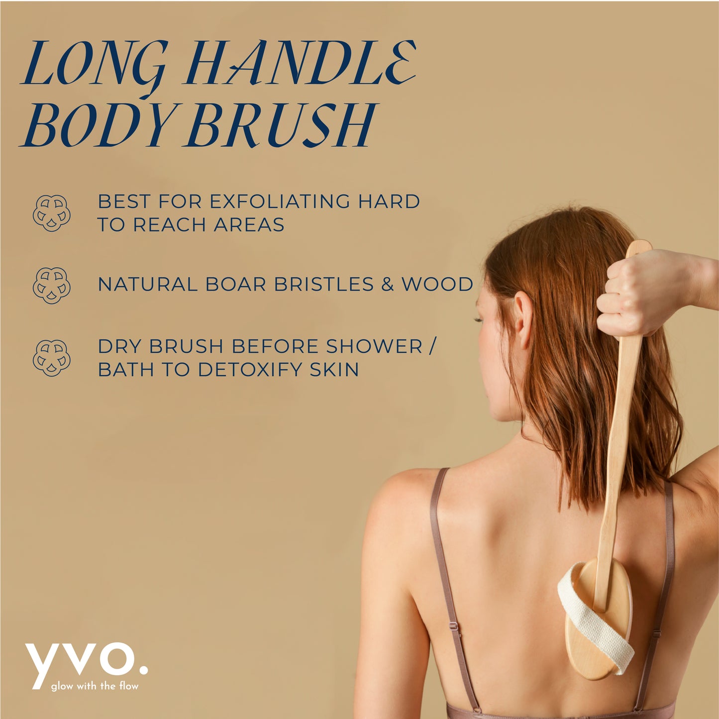 LONG HANDLE EXFOLIATING DRY BRUSH