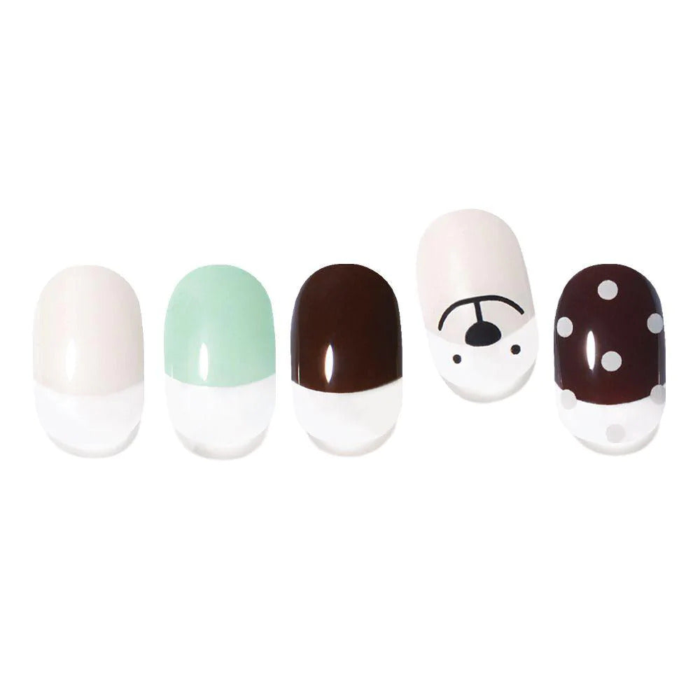 SWEET CHOCO BEAR Nail Stickers