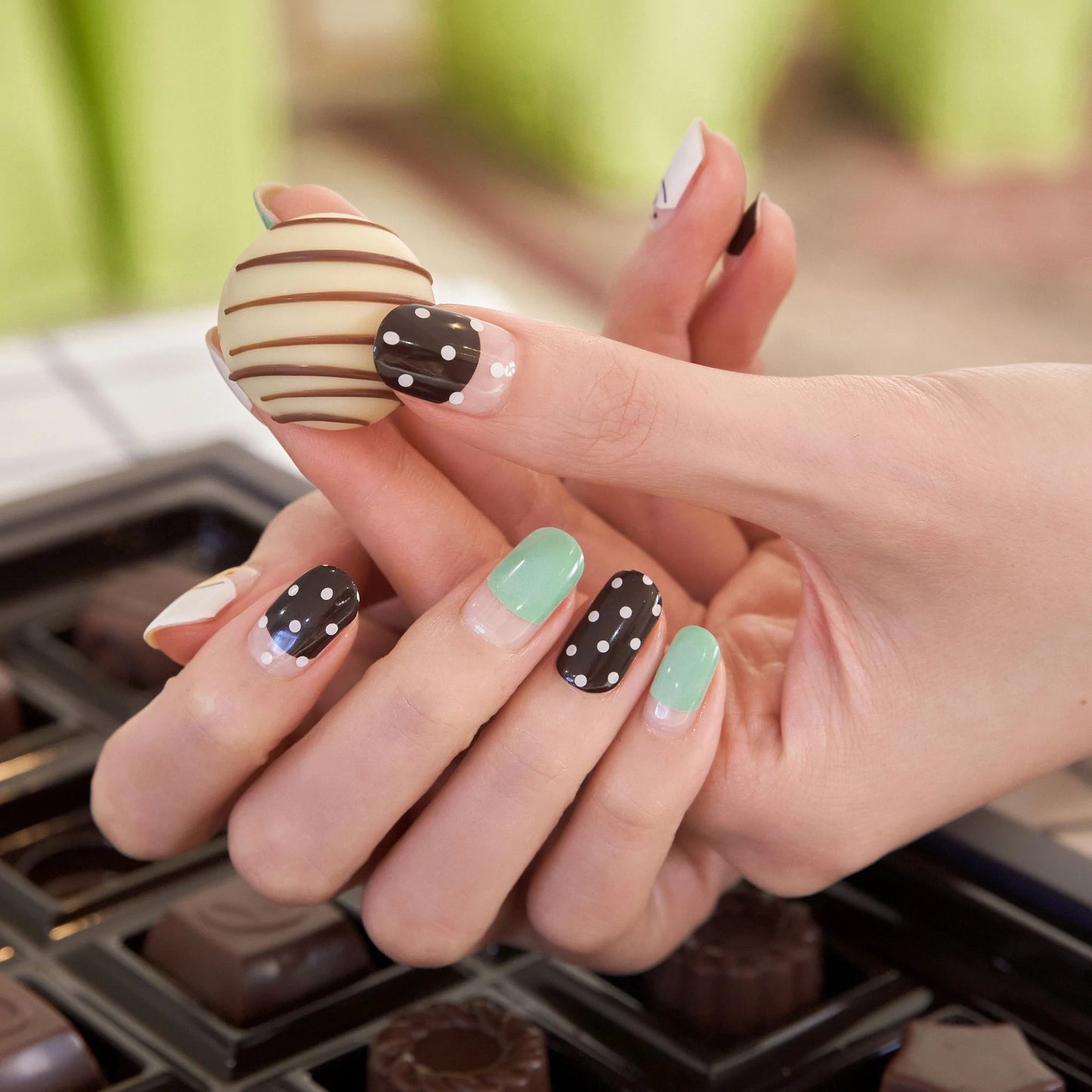 SWEET CHOCO BEAR Nail Stickers