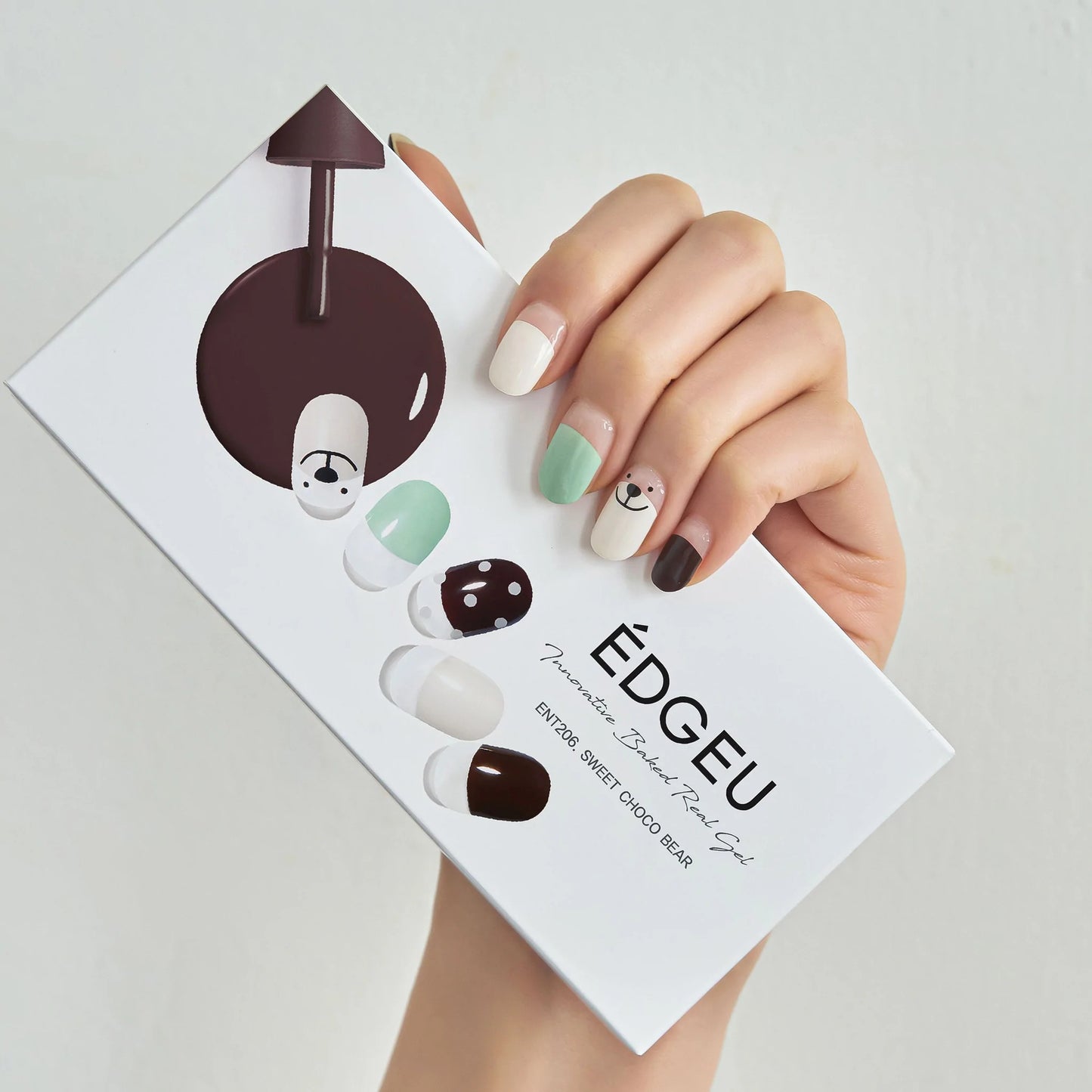 SWEET CHOCO BEAR Nail Stickers