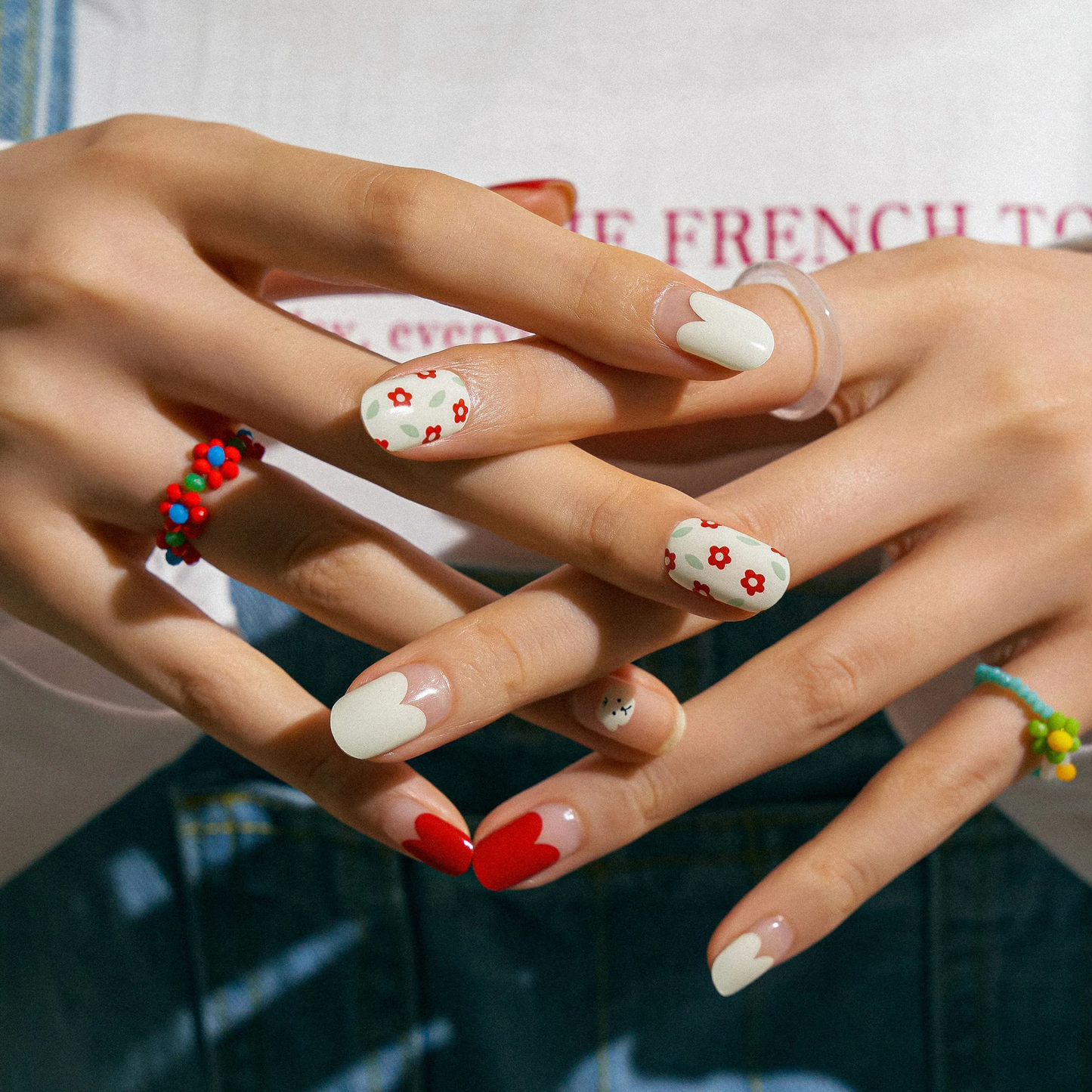 HEART BITE BOW-WOW Nail Stickers