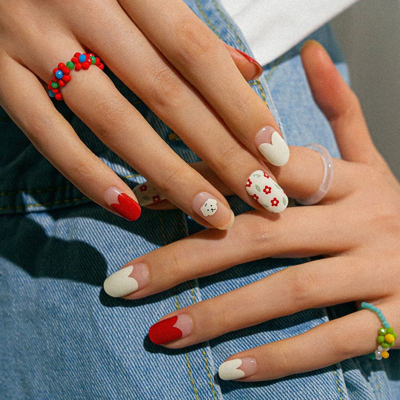 HEART BITE BOW-WOW Nail Stickers