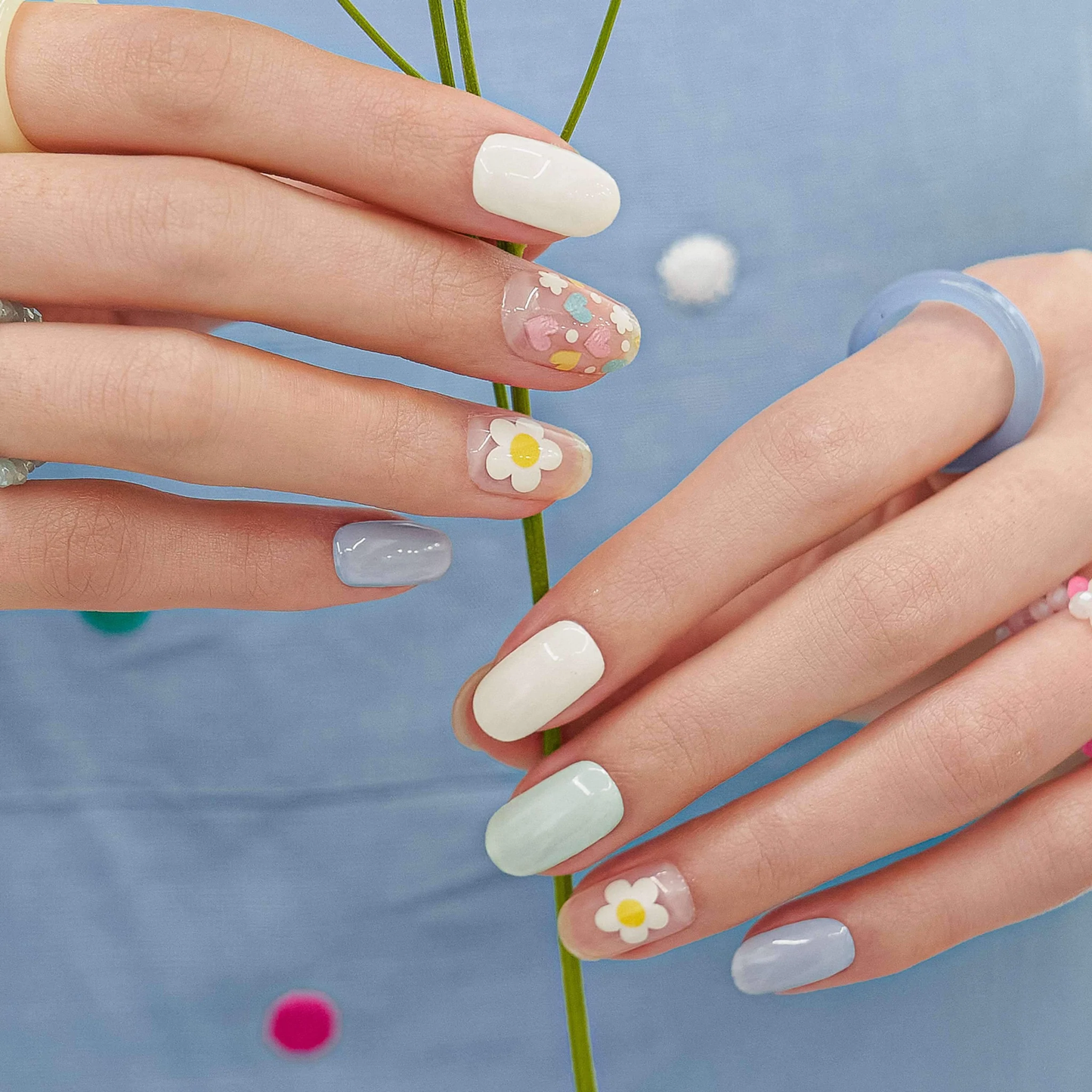 EGG FLOWER Nail Stickers