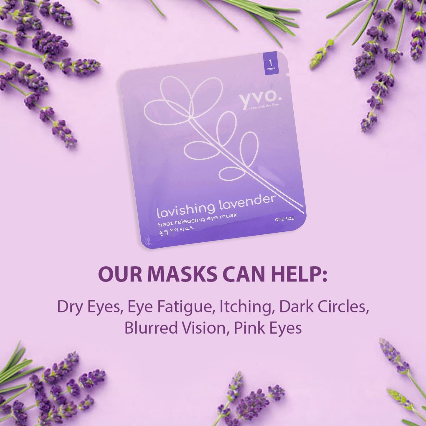 Lavishing Lavender Heat Releasing Eye Mask