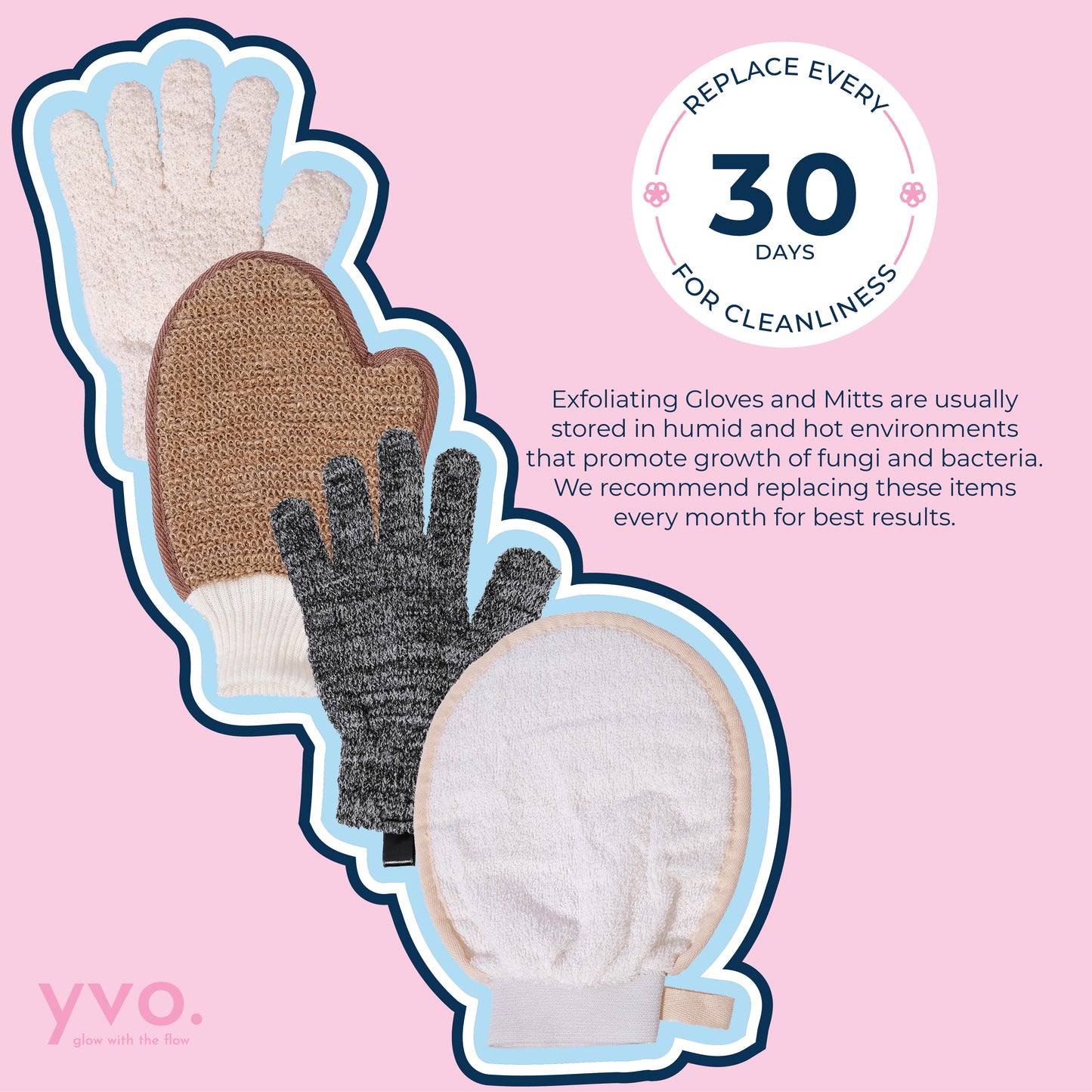 ORGANIC COTTON EXFOLIATING BODY GLOVES